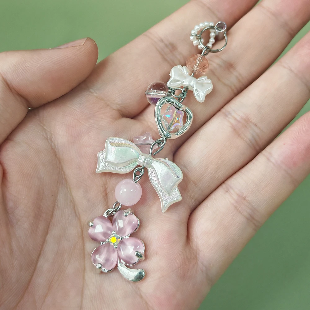 الحلو Y2K الهاتف Charms قلادة لطيف محظوظ ليف المفاتيح حالات ل Airpods سماعات iP 16 CCD كاميرا Ins كوريا اليدوية DIY بها بنفسك