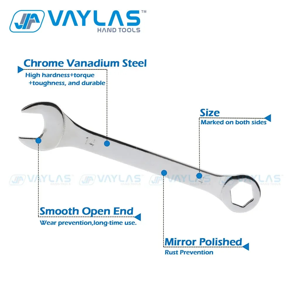 Imagem -03 - Chave de Soquete de Extremidade Aberta Combinação Superfina de 432 mm Conjunto de Chave Ultrafina de Cabeça Dupla Ferramentas Manuais de Reparo Universal