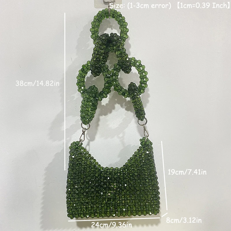 Wholesale Beaded Bags High-end Texture Crystal Sparkling Women's Shoulder Bags Fashionable Banquet Party Ring Handbags New Style