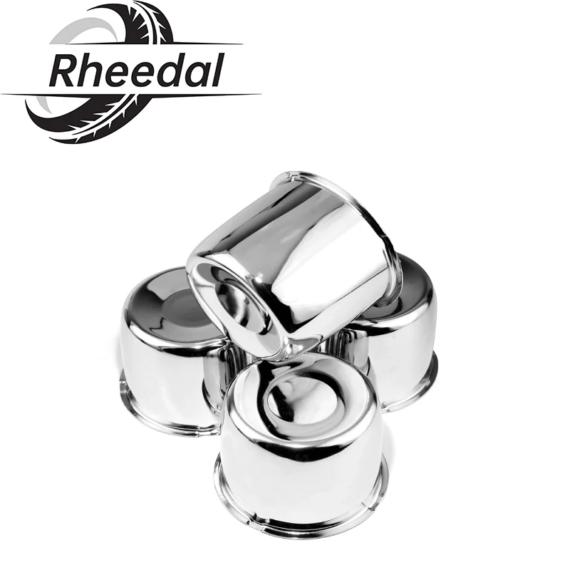 

Rheedal 4PCS 112mm/4.41" Hub 90mm/3.54" H Push Through For Trailers Trucks SUVs RV Wheel Rims Push Thru Metal Hub center Caps