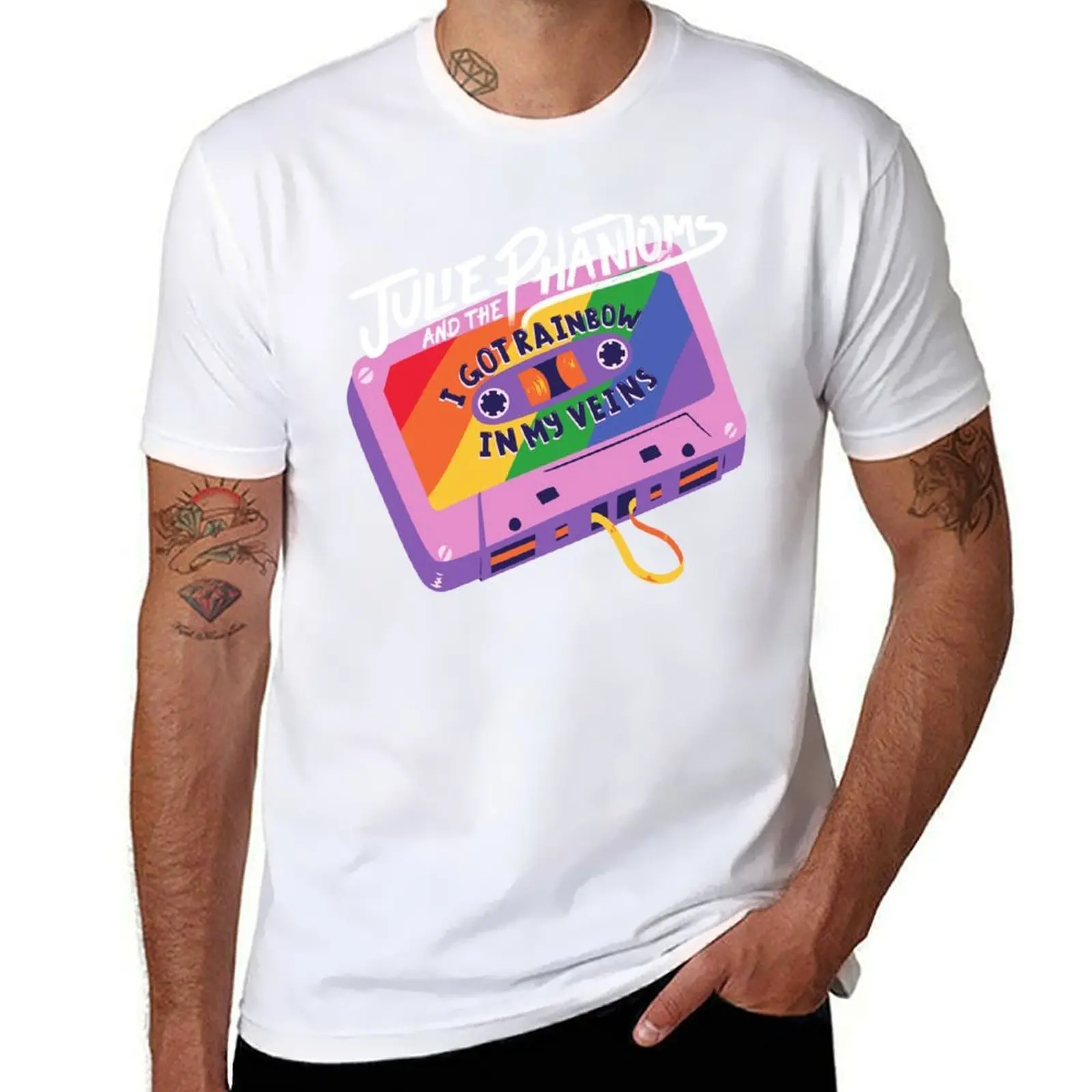 

julie and the phantoms- rainbow style1 T-Shirt funny t shirts man t shirts designer T-Shirt