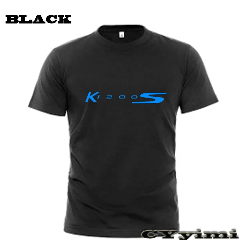 For  K1200S T Shirt Men New LOGO T-shirt 100% Cotton Summer Short Sleeve Round Neck Tees Male