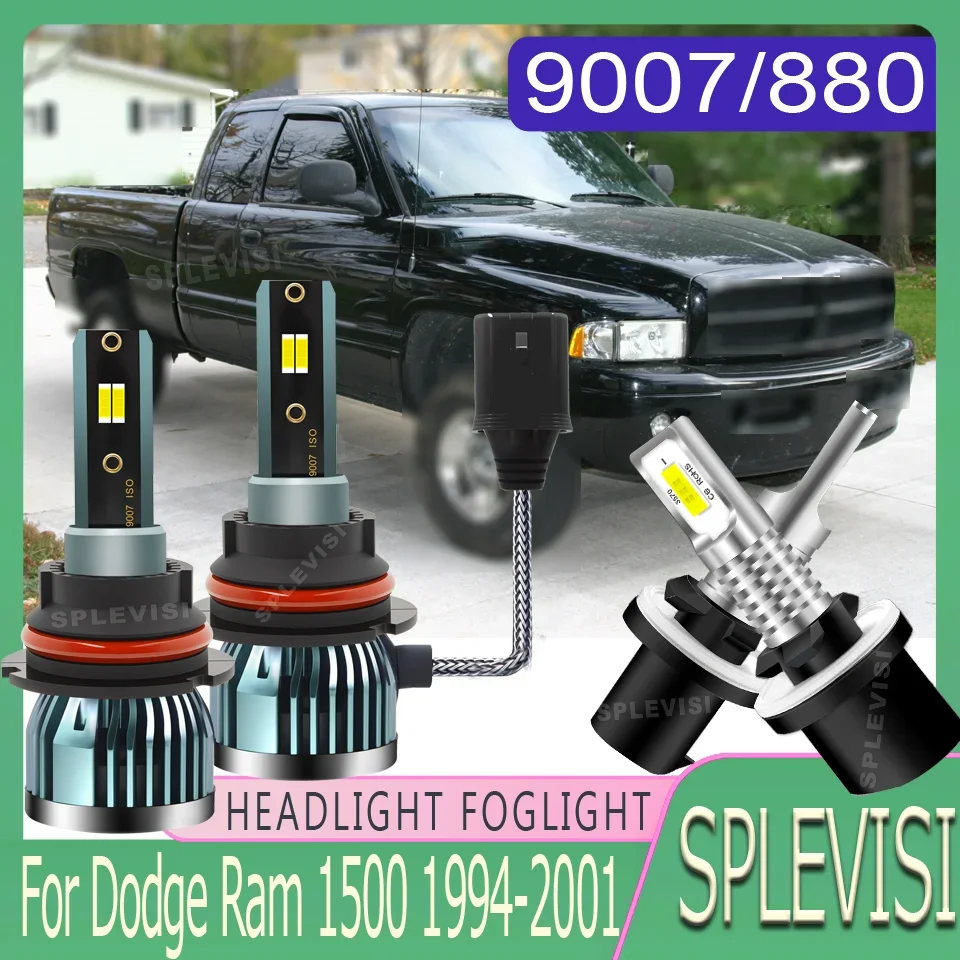 

Dust-Proof Shockproof waterproof durable 12v Headlight foglight LED For Dodge Ram 1500 1994 1995 1996 1997 1998 1999 2000 2001