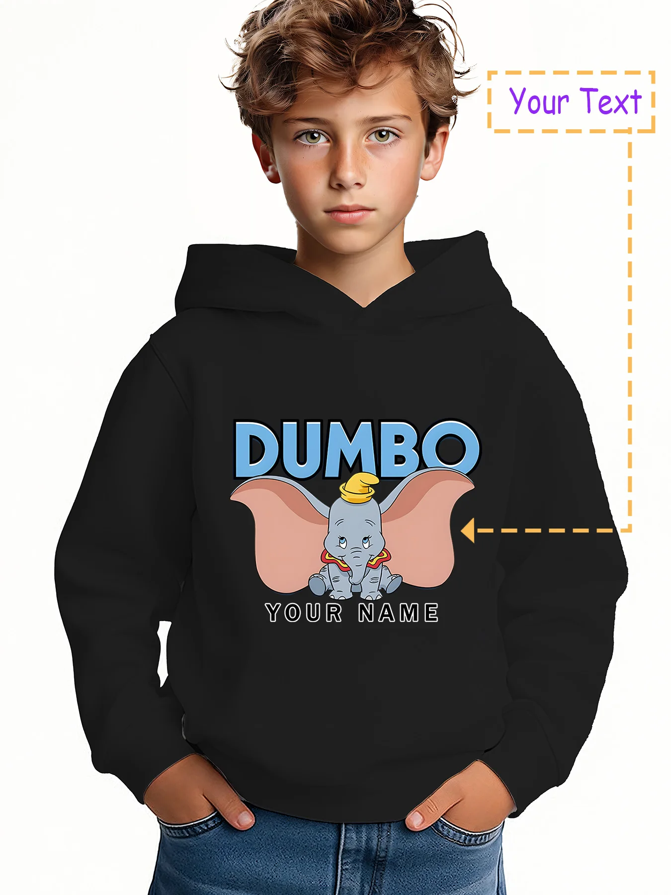 

MINISO Disney Dumbo Boys Hoodie - Featuring a cute Dumbo graphic and refreshing blue font, this hoodie is perfect for school