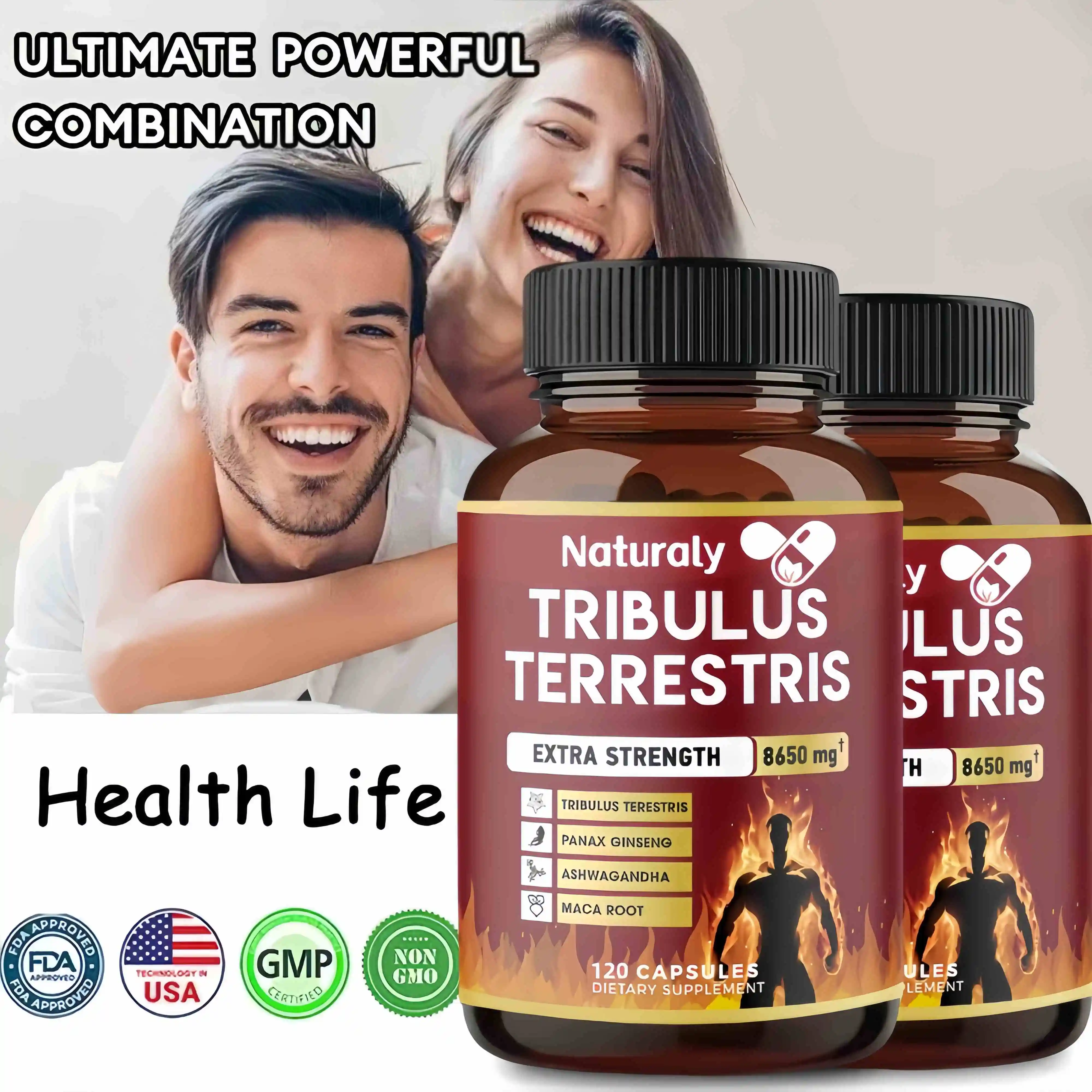 Tribulus Terrestris Extract Capsules for Men and Women - Supports Energy, Mood, Endurance and Athletic Performance