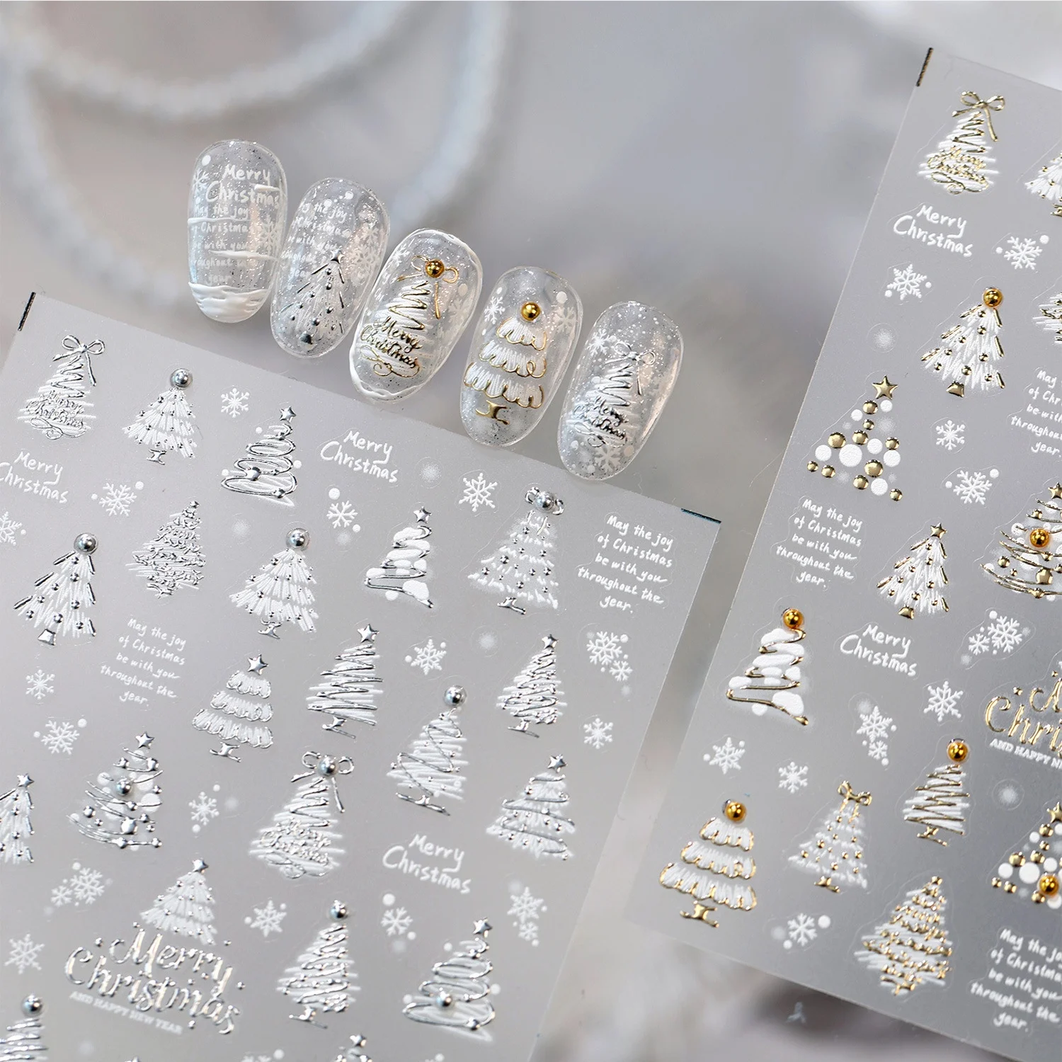 Simple Gentle Winter Xmas 5D S - đánh giá và giá Nail Art Xmas Simple