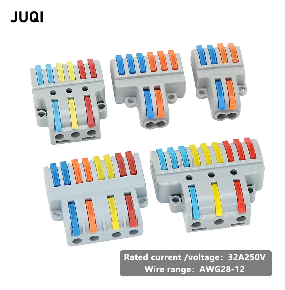 SPL-42/62/63/93/84 Fast Universal Compact Din Rail type screw free wiring block Push-in Conductor Terminal Wiring Conductrminal