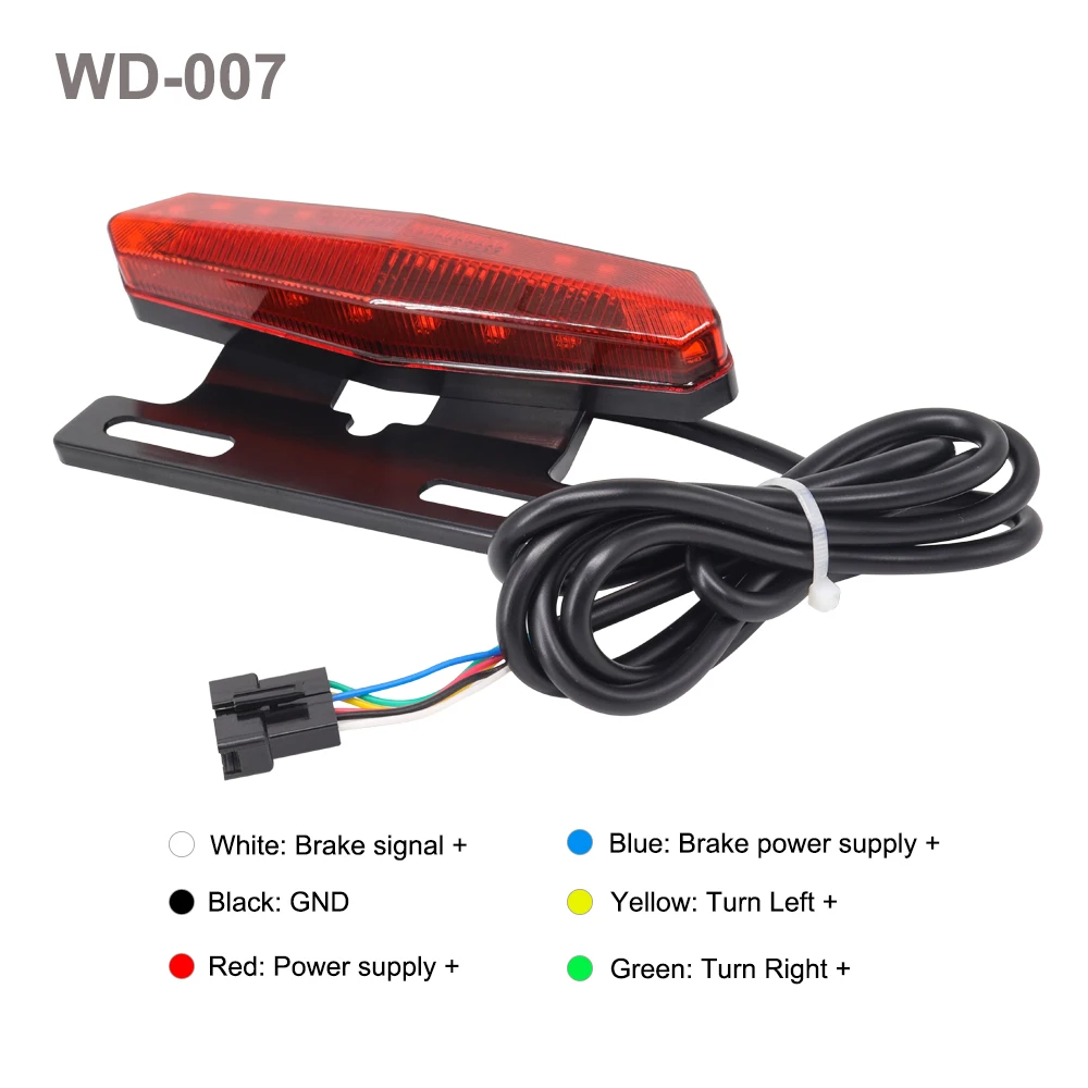 Ebike Turn Signal Rear Light Brake Include 48V 36V E-Bike Headlight with Switch DK336 For Electric Bike and Scooter Lamp