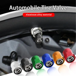 4PCS Car Badge Wheel Tires Valve Caps Tyre Valve Stem Covers Accessories For Mazda 3 5 Axela CX5 CX3 CX30 CX9 Atenza Demio RX7