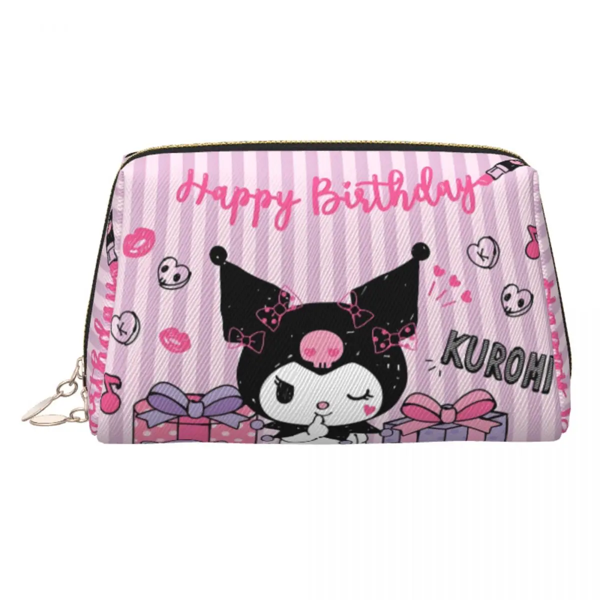

Custom Cartoons Kawaii Kuromi Toiletry Bag Women Animes Cosmetic Makeup Organizer Lady Beauty Storage Dopp Kit Box