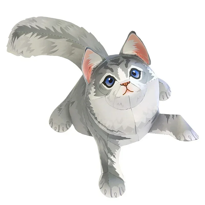 

Maine Coon Cat Folding Origami Art Mini Cute 3D Paper Model Papercraft Pet Animal DIY Kids Adult Handmade Craft Toys QD-030