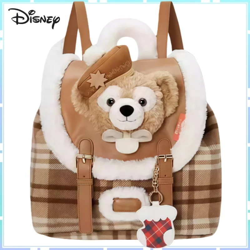 

Новый рождественский клетчатый плюшевый рюкзак Duffy, портативный школьный рюкзак большой вместимости, милый мультяшный аниме-сюрприз, подарок для девочек