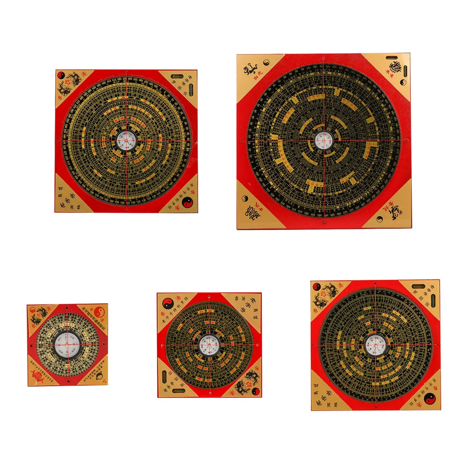 Feng Shui Compass Wood Compass Home Decoration Ornament Bagua Ancient Chinese Compass for Hiking Orienteering Outdoor Activities