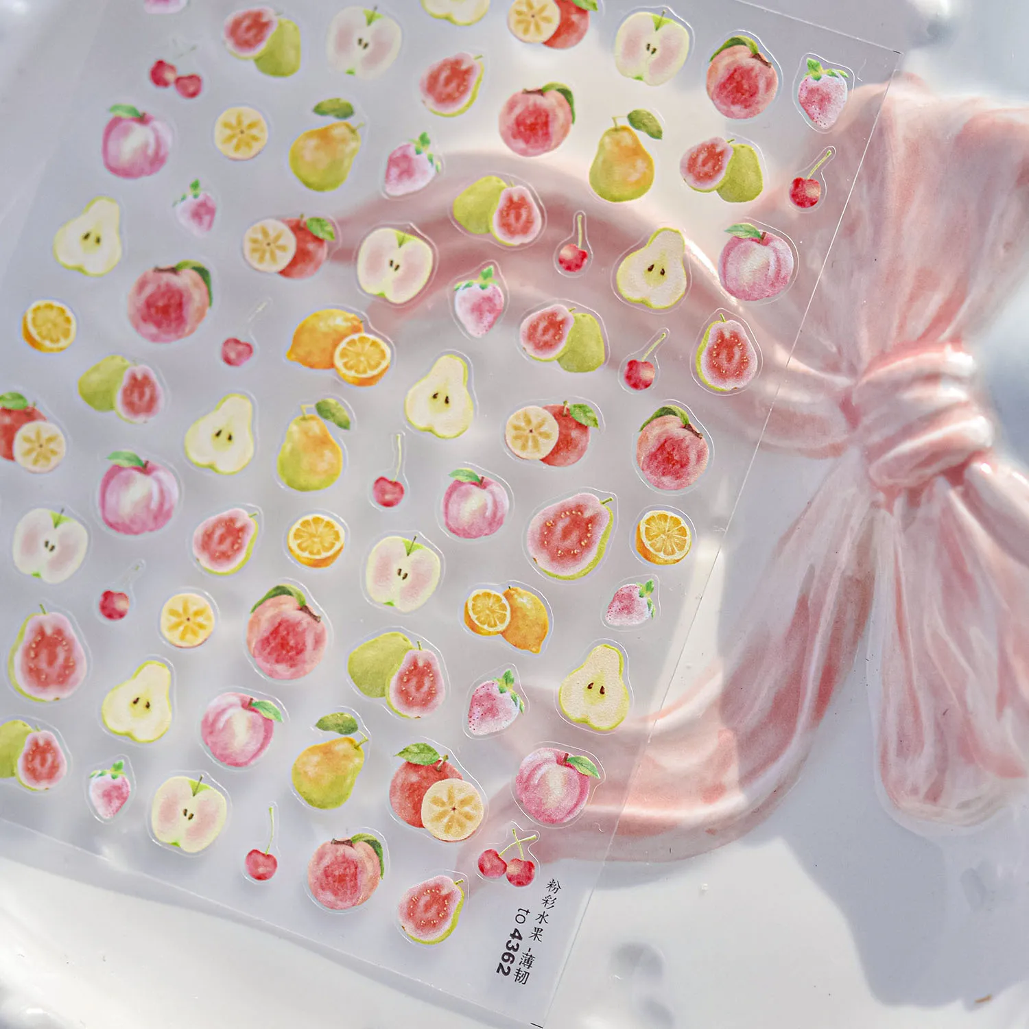 1 pçs 5d morango melancia maçã arte do prego adesivos suprimentos da arte do prego frutas coloridas decoração da arte do prego