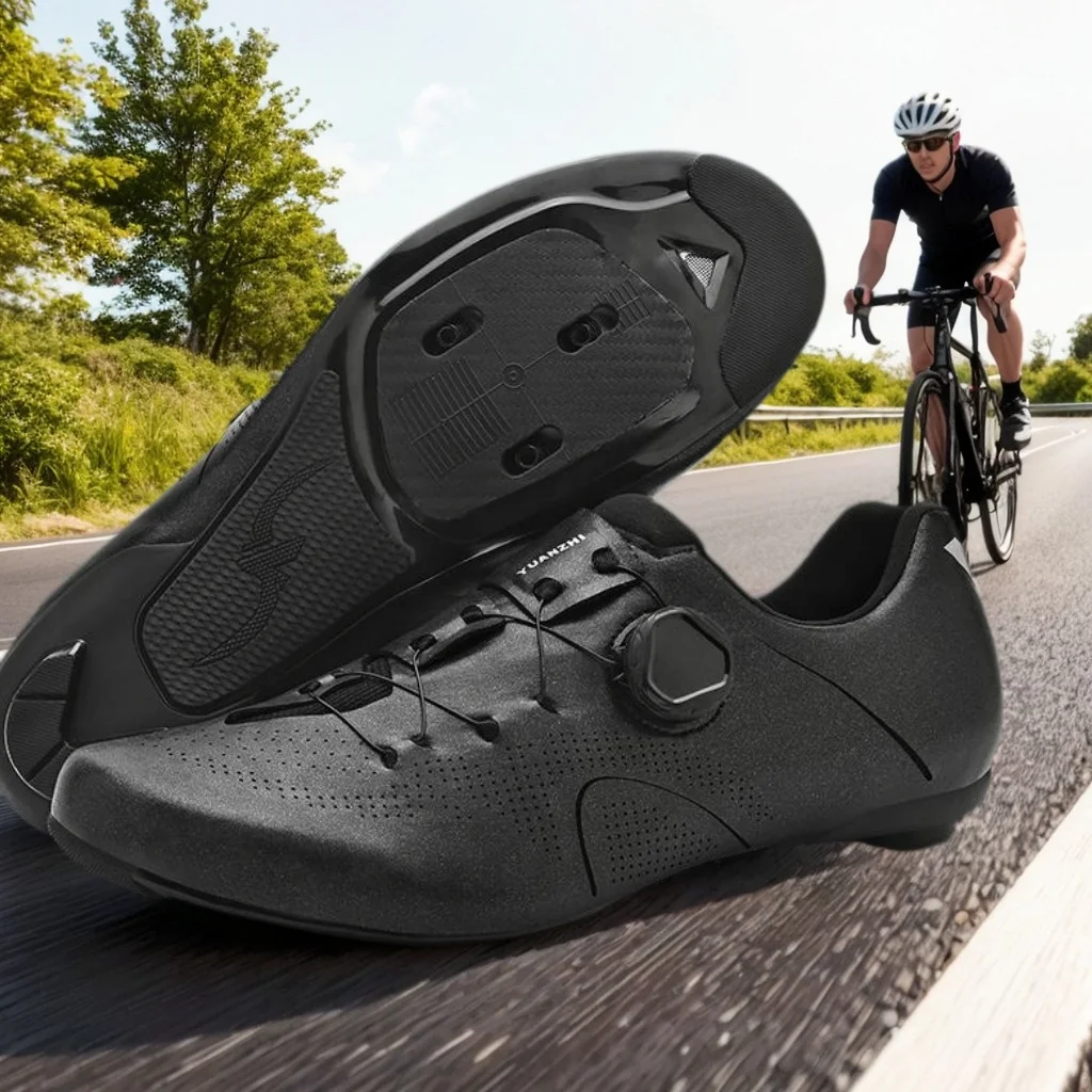 

Professional MTB Road Bike Shoes Men Ultralight Double Buckles Cycling Sneakers Shoes Self-Locking Bicycle Cleat Shoes