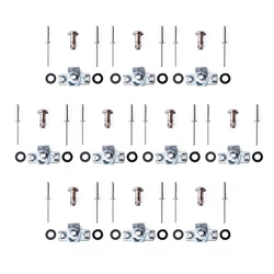 17mm Universal Race Fairing Fasteners Quick Release 1/4 Turn Rivet Motorcycle Racing Bolts Black Screws