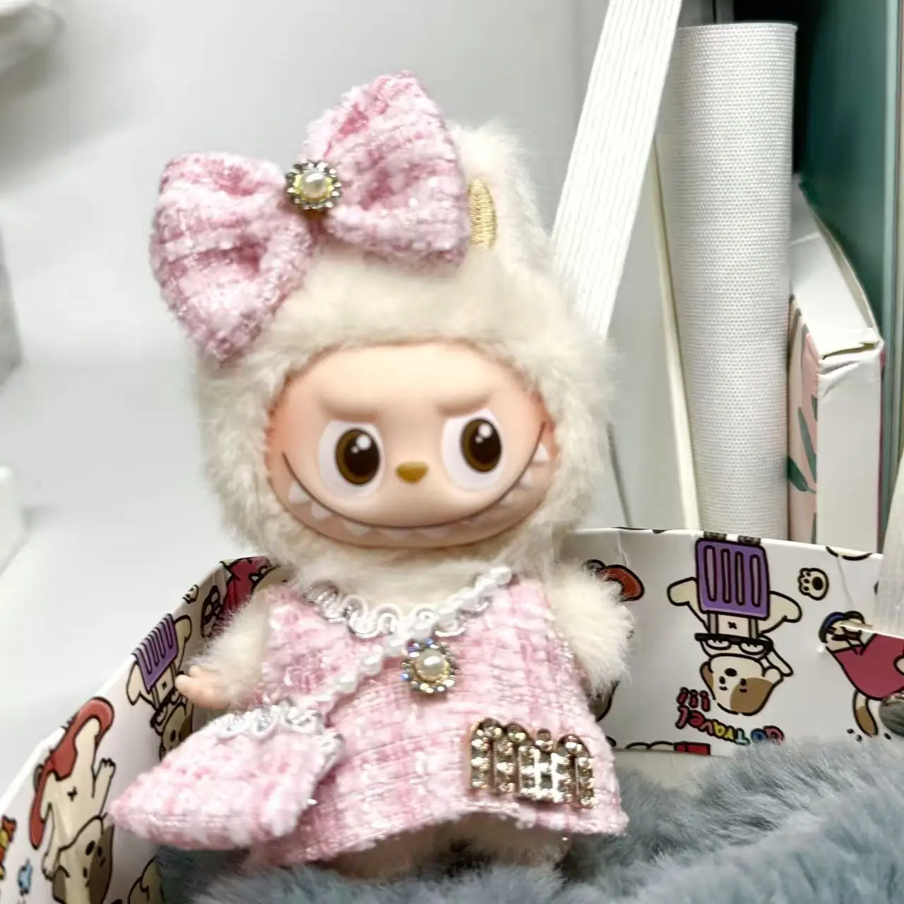 Robe de poupée 10cm, tenues à la mode pour Labubus 4.0, joli cadeau d'anniversaire, vêtements de styliste à collectionner, accessoires