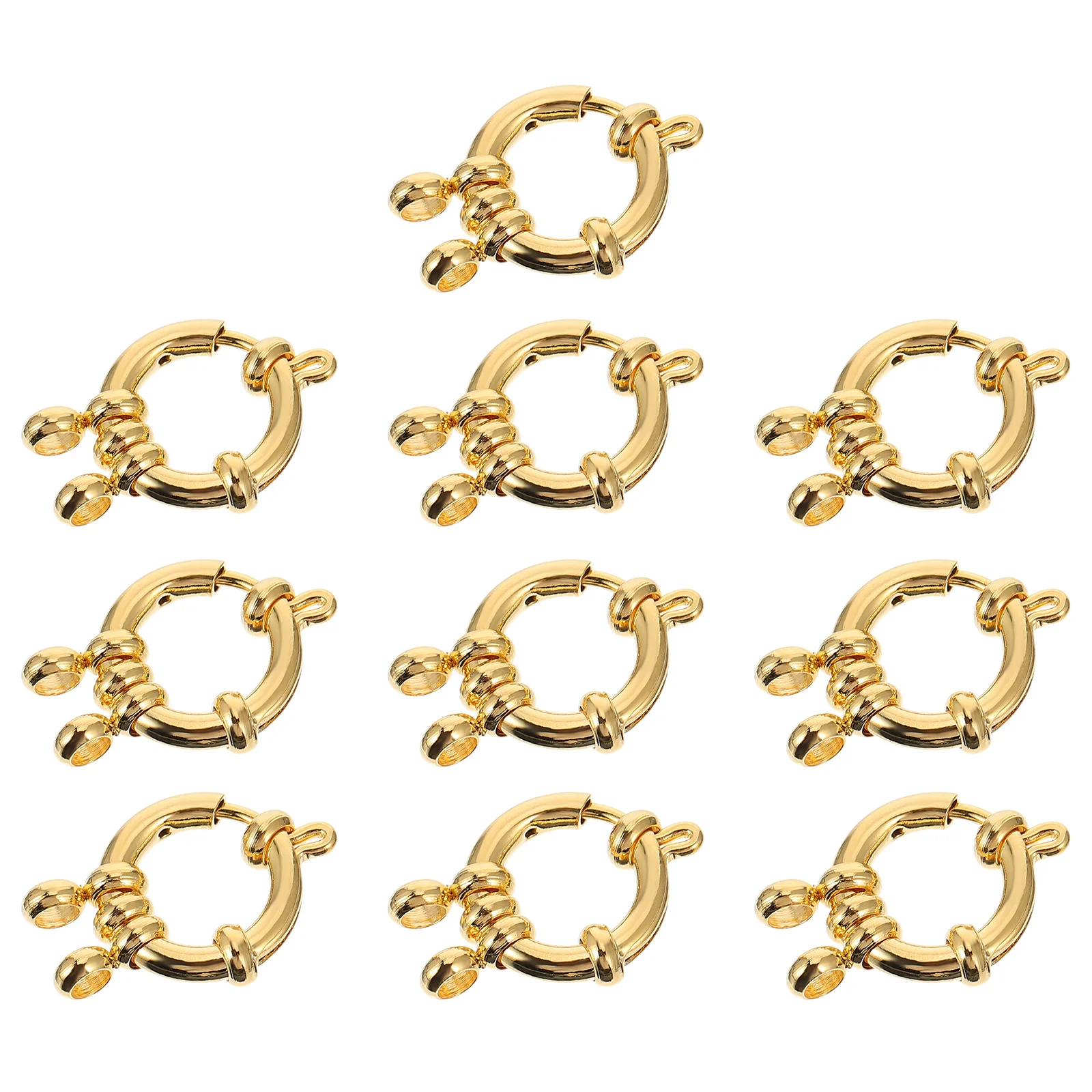 10Pcs Stainless Steel Gold Spring Clasps Durable Bracelet Snap Hooks Jewelry DIY Accessories Craft Supplies Gift