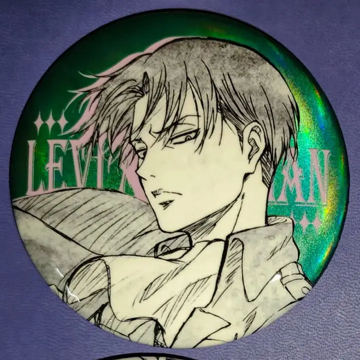 『進撃の巨人』周辺同人谷「リヴァイ・アレン・ミカサ・ハンジ」バーバッジ自作ブローチ