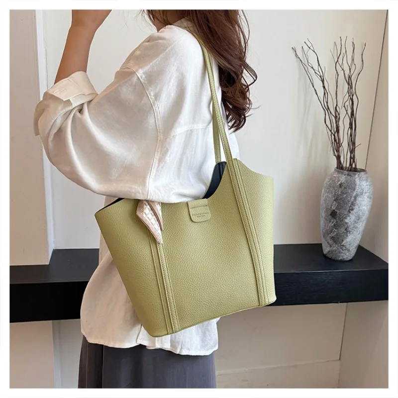 

Fashion large-capacity Tote bag bag female 2025 new casual hundred with bucket bag work commuting underarm shoulder bags