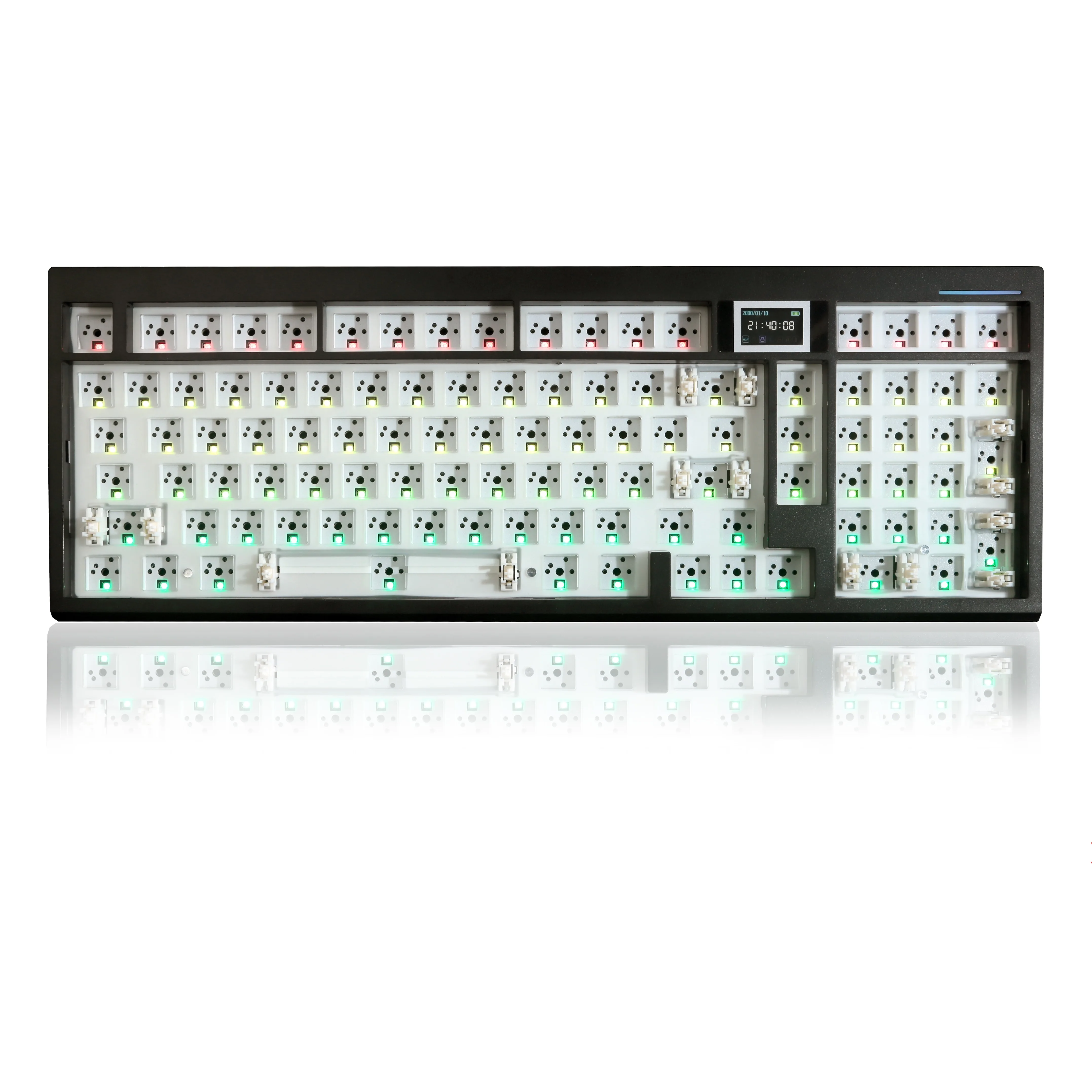 GMK98 Gasket Structure Bluetooth 2.4G Wireless Hot-swappable Customized Mechanical Keyboard Kit RGB Backlit support VIA/QMK
