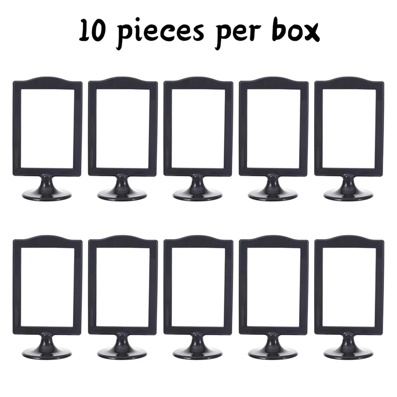 Double Sided Standing Picture Frames 4 X 6 Inch Pedestal Photo Frame Plastic Self Standing Frame For Table,10 Pack