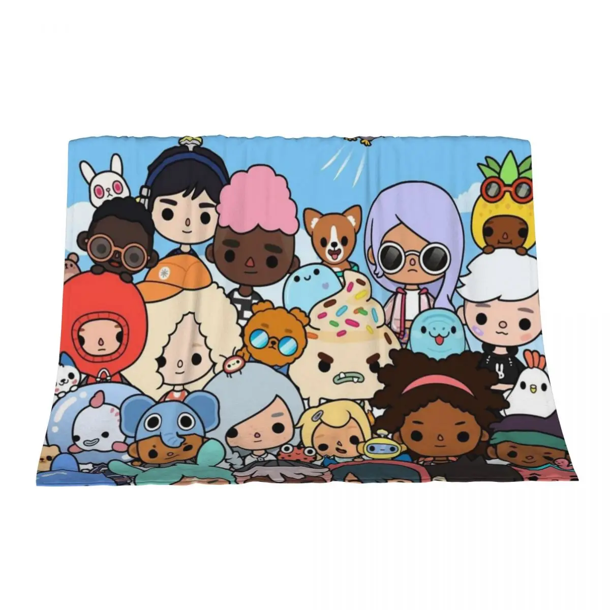 

Toca Boca Throw Blanket For Sofa Thin Shaggy Large Blankets