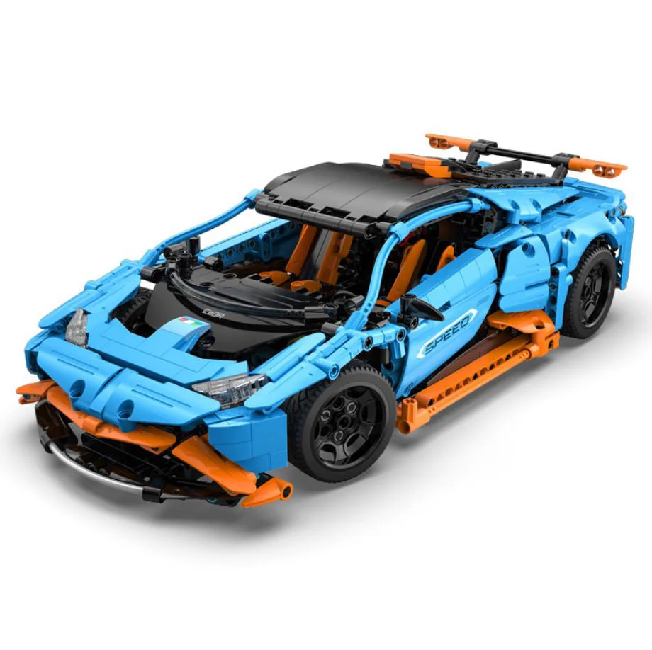 

Technical 1:12 Scale Building Block Bull Super Sport Car Huracan Evo Radio 2.4Ghz Remote Control Vehicle Brick Supercar RC Toys