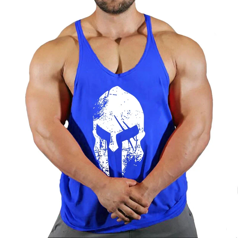 New Hot Sale Mens Printed Tank Top Breathable Cool Vest Running Shirt Cotton Tees Bodybuilding Singlet Fitness Sleeveless Gym