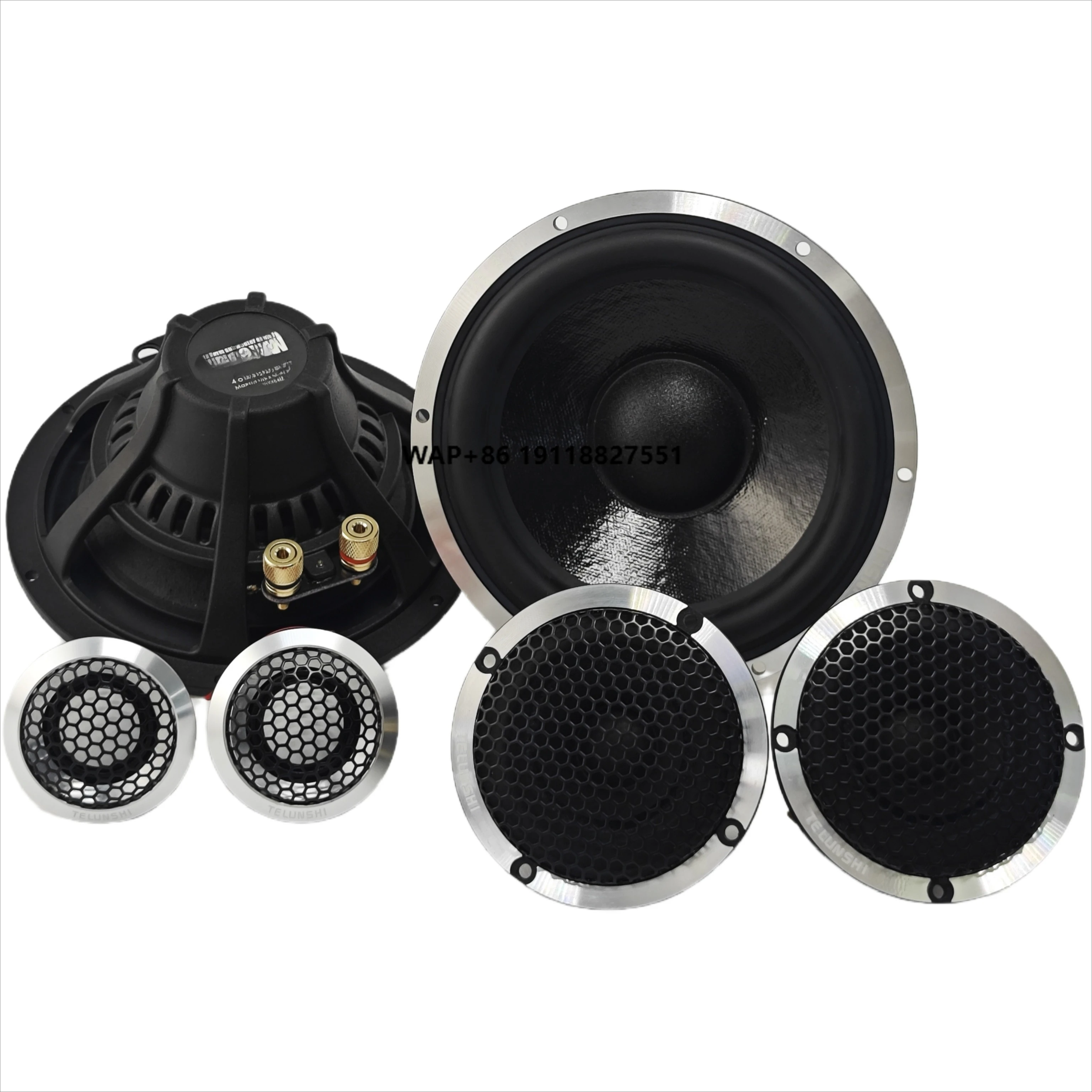 Professional Grade 92dB 6.5 Inch 3-Way Car Speaker System Iron Door Audio with Efficient Components