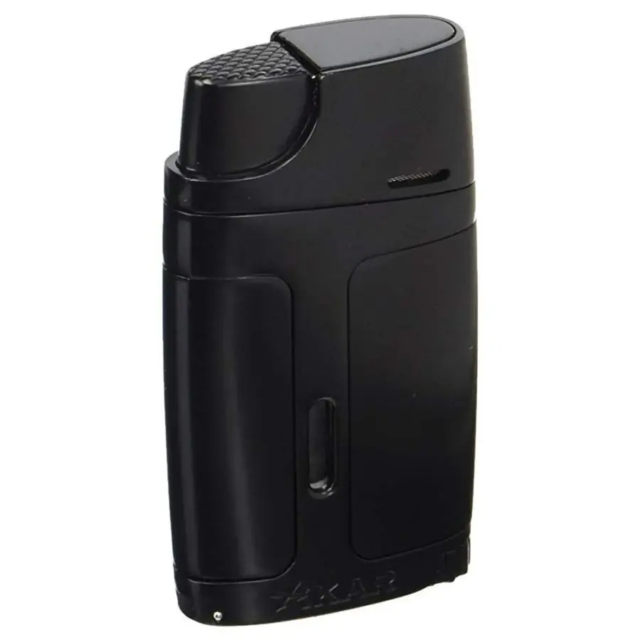 

ELX Double Jet Flame Lighter, Ergonomic Design, Builtin 9mm Cigar Punch, Black