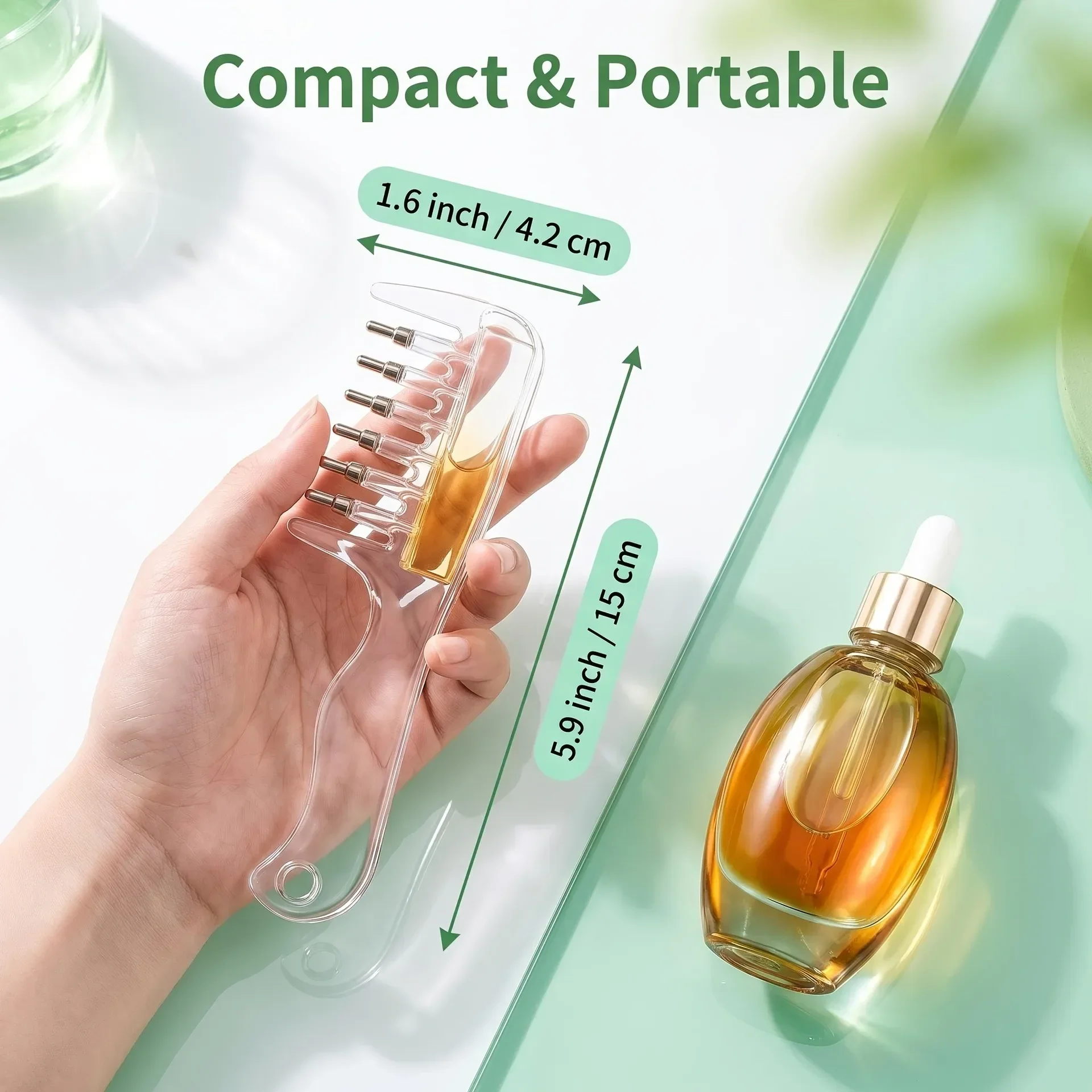 Mini Hair Scalp Applicator Bottle Liquid Comb Scalp Massage Roller Ball Brush Hair Oil Liquid Guiding Combs Massager Hair Growth view 2