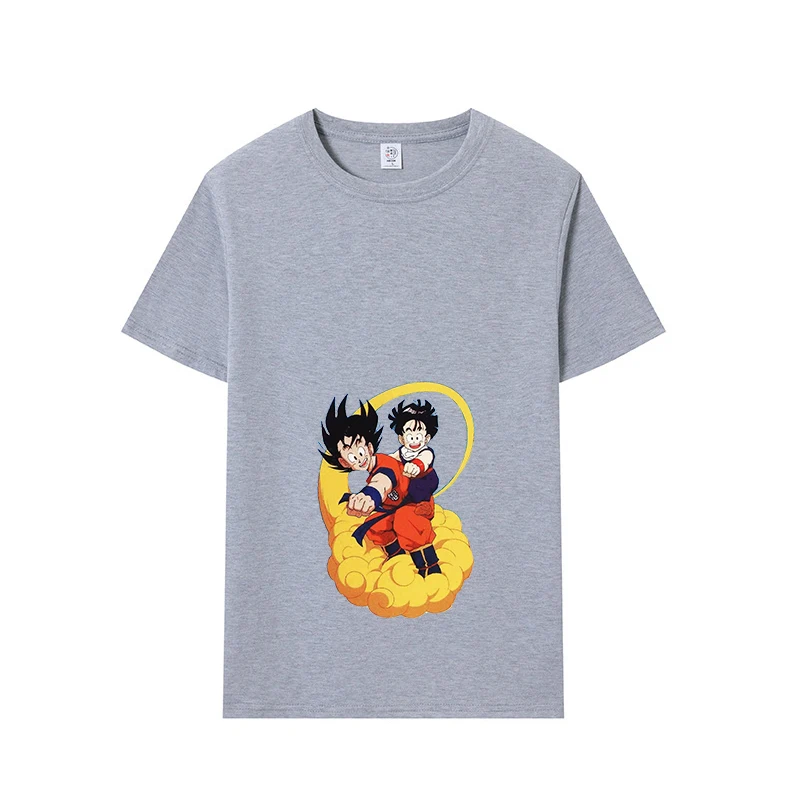 Dragon Ball Men Women Pure Cotton 200g Tshirt Printed Shirt Fitness Oversized Casual Variety Couple Summer Shortsleeved Son Goku