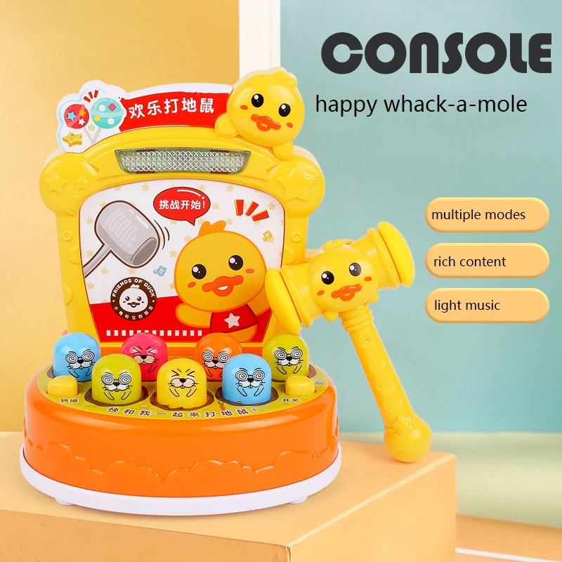 Kinderen Cartoon Whack-A-mole Speelgoed Met Geluid Licht Kids Montessori Game Machine Interactieve Speelgoed Voor Baby Vroege educatief Speelgoed