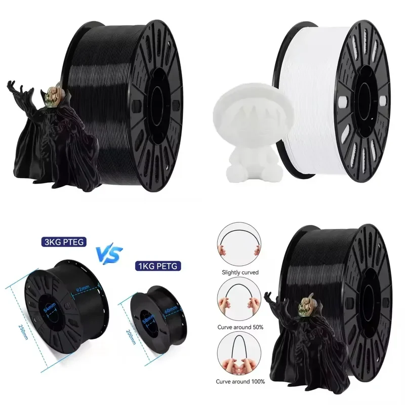 2026 hot sale PETG Filament 1.75mm 3KG (6.6lbs)/Roll ±0.02mm Dimensional Accuracy | 3D Printer Filament for FDM Printing