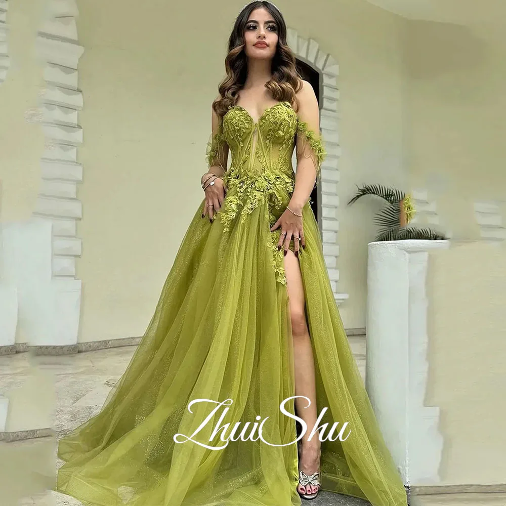 

ZHUISHU Off-shoulder Evening Dresses Woman Elegant Dresses for Special Event Line A Luxury Women Evening Dress Customized Prom