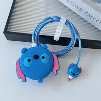 Disney Cable Protector for APPLE 20W Charger UK Plug Fast Charger Case Cable Management Holder for iPhone Wire Cord Organizer
