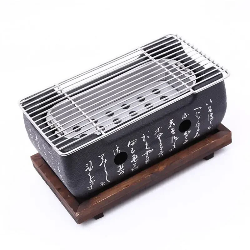 

Japanese Korean BBQ Grill Oven Aluminium Alloy Charcoal Grill Portable Party Accessories Household Barbecue Tools Mini/S/L