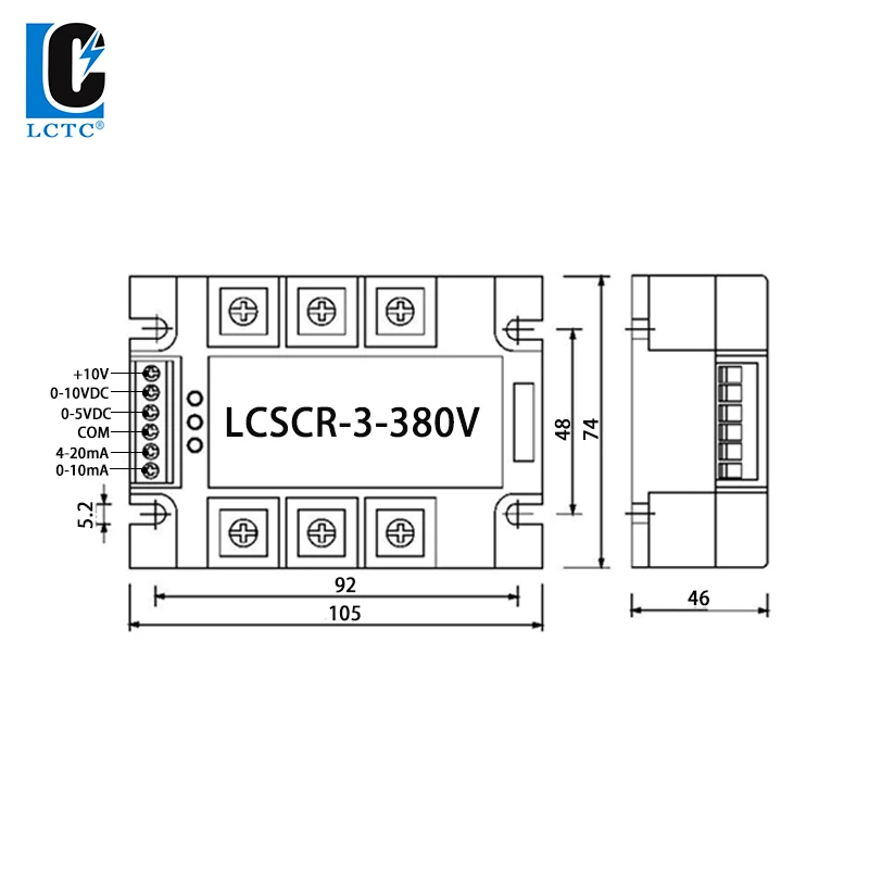 Three Phase 380V 220V 25A 40A 60A 100A 150A 200A Fully Isolated Intelligent AC Voltage Regulator Module