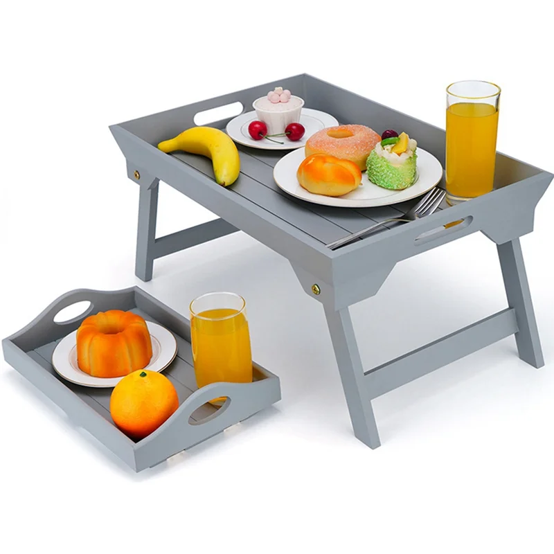 โต๊ะพับได้ A68P สำหรับใช้งานกลางแจ้ง, โต๊ะไม้สำหรับวางบนเตียงในหอพัก, โต๊ะเล็กสำหรับวางแล็ปท็อป, ถาดสำหรับตั้งแคมป์ปิกนิกแบบพกพา, โต๊ะหนาพิเศษ