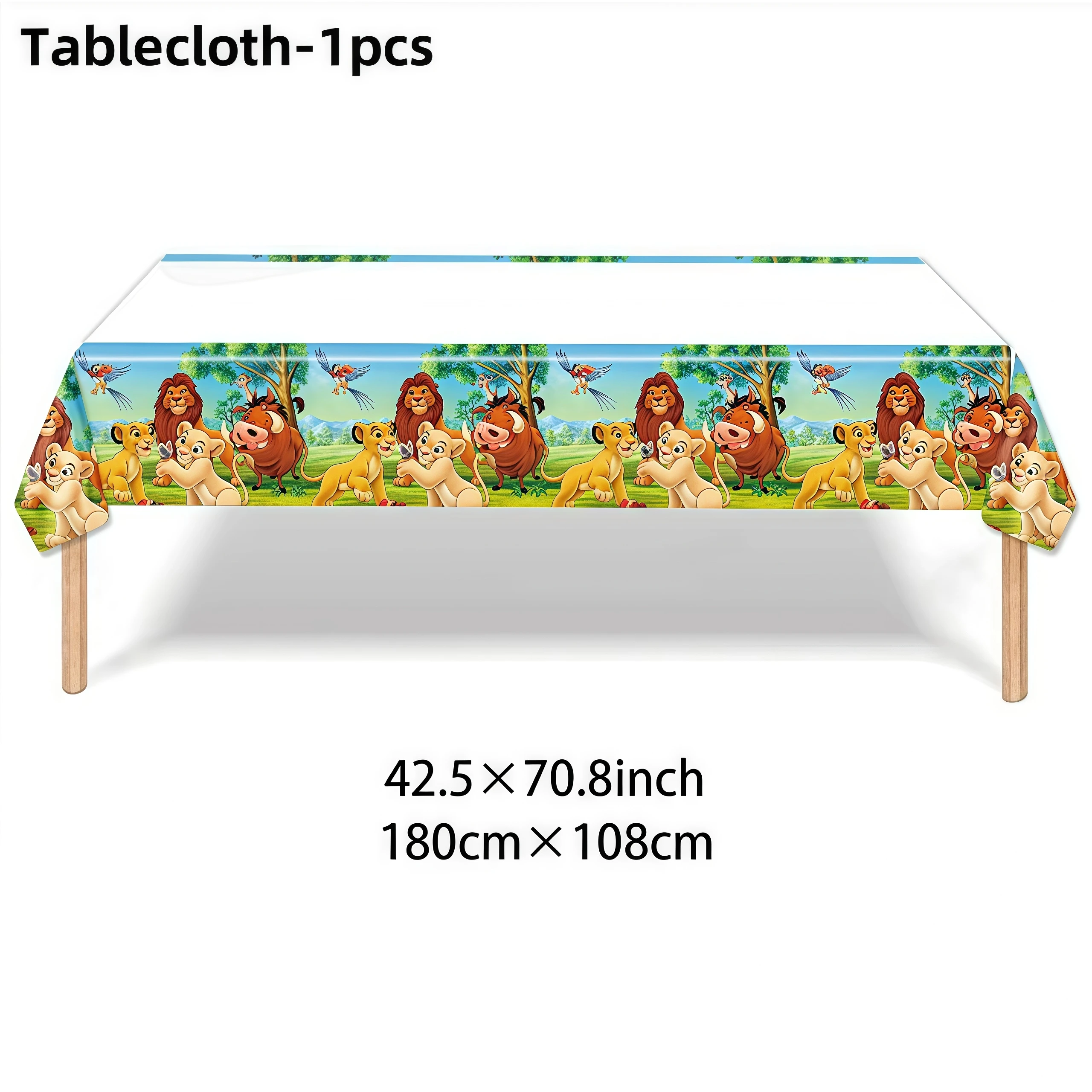König der Löwen Simba Geburtstagsdekoration Partyzubehör Cartoon-Becher Teller Servietten Tischdecke für Kindergeburtstag Geschenk Babyparty – Detail 17
