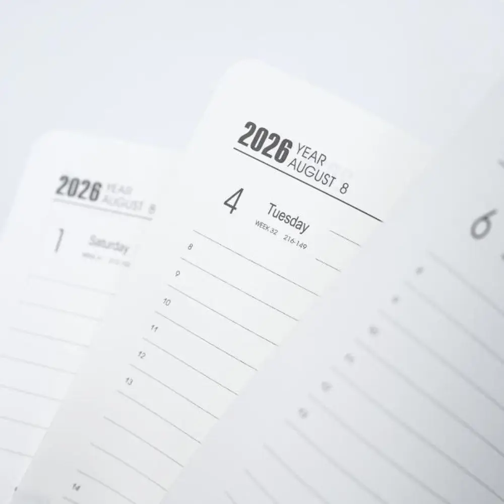 

Ежедневник-планер на 2026 год, износостойкий, на 12 месяцев, формат А5, простой портативный блокнот для планирования