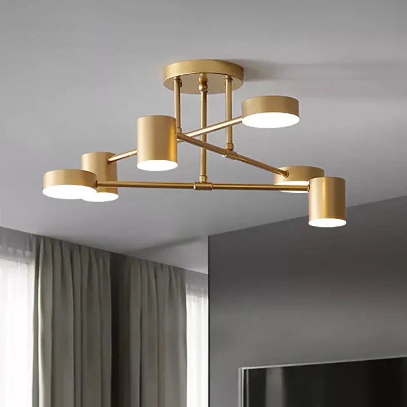 Vintage Kronleuchter Kreative LED Dekor Hängen Lampen Amerikanischen Gebürstet Antik Gold Loft Hause Salon Dekoration Glanz Beleuchtung