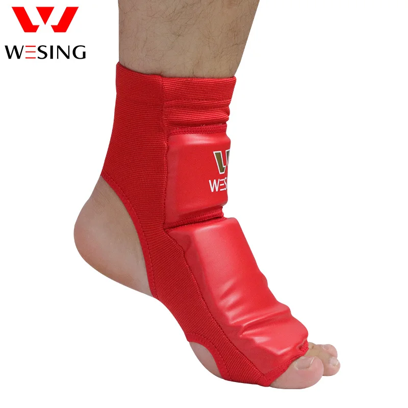 WESING 6 Pcs Martial Arts Wushu Sanda Protective Gears Men Women Head Guard Chest Protection Gloves Groin Guard Shin Guard