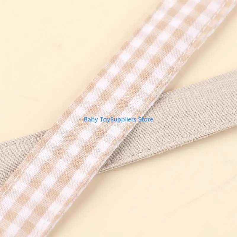 

R1WF Pack of 2pcs Baby Pacifier Clip Chain Wood+Cotton Teether Holder Rope for Infan