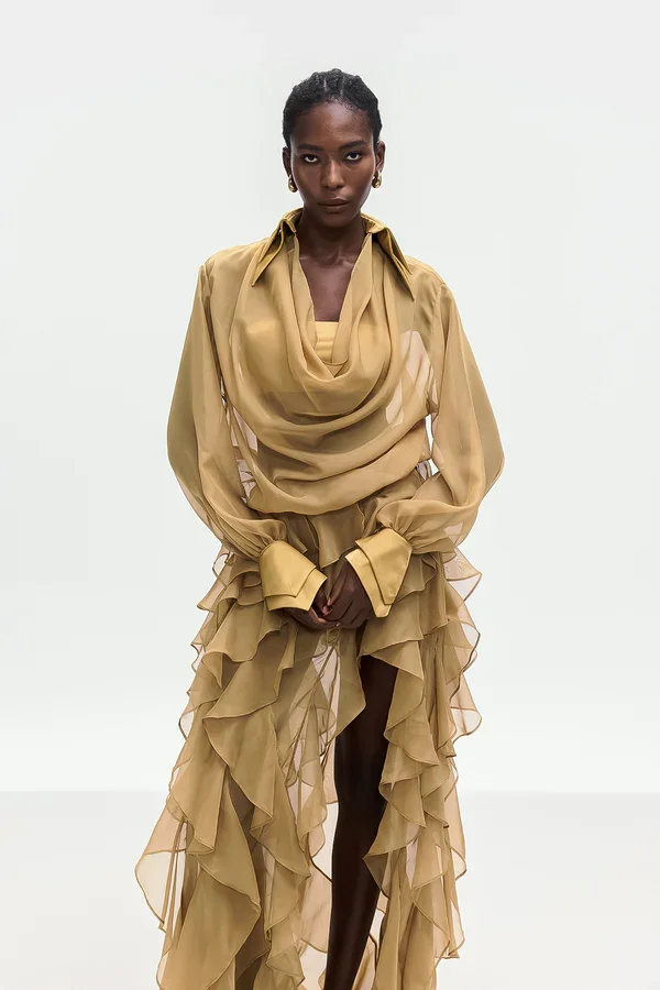 Sukienki na studniówkę z szytkami na szyi, szyte na miarę, tiulowe, asymetryczne sukienki imprezowe, warstwowe, ręcznie robione, z długimi rękawami, sukienki imprezowe, długie, prześwitujące.