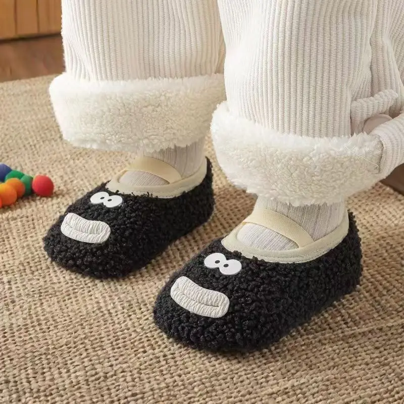 Kawaii Casual Shoe Children S Shoes Winter Indoor Home Baby Floor Slippers Fleece Lined Thick Warm Socks Anti Slip Infant