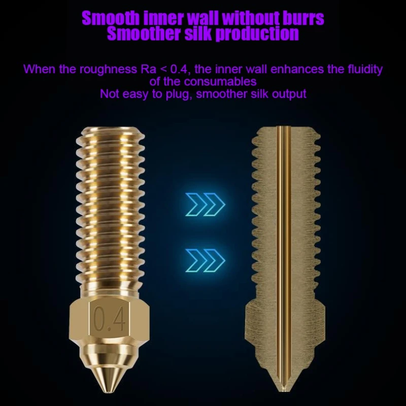 For Creality Ender7/5/3V2 /CR-6 SE Volcano Nozzle - CuCrZr Alloy 500℃,  High Flow 600mm for Carbon Fiber,  Fast Printing Upgrade