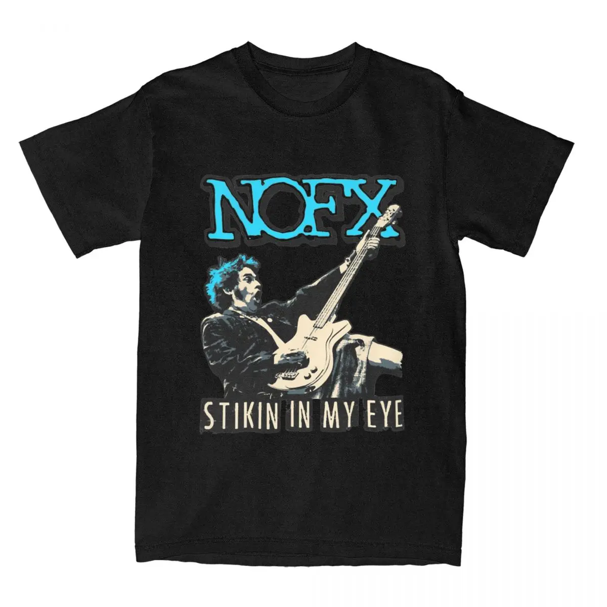 Funny Nofx Stikin In My Eye Band T Shirt for Men Women 100% Cotton Tees Shirt Party Clothes