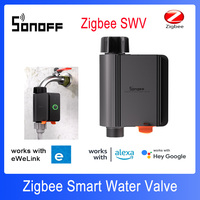 SONOFF Zigbee SWV Zigbee 3.0 Smart Water Valve IP55 Sprinkler Controller Home Automate Irrigation Compatible with eWeLink Alexa